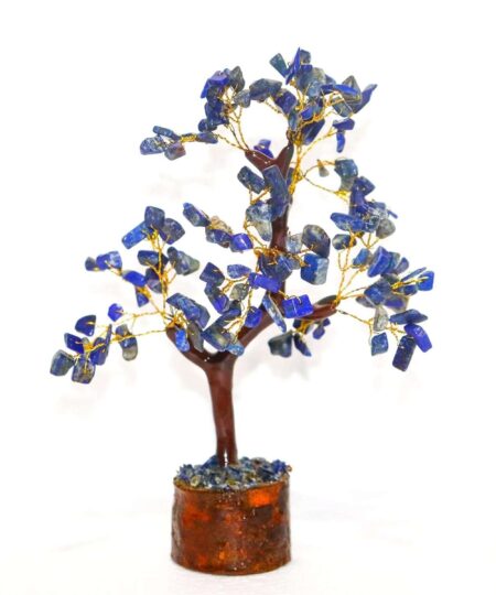 Crystal Tree Good Luck Showpiece for Home Decor Items Crystals Gemstones Bonsai Money Tree for Good Luck, Decoration Gift Item (Blue Lapis)